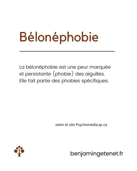 Le mot du mois : Bélonéphobie