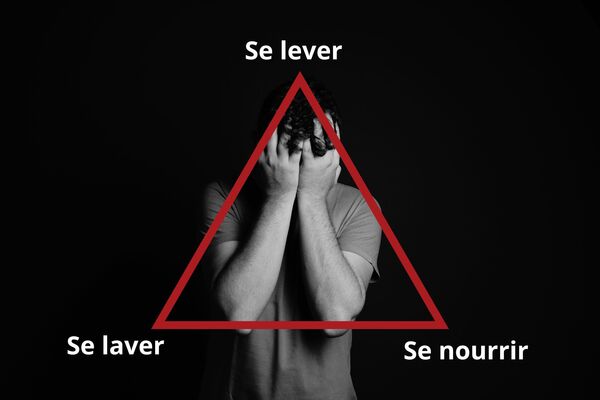 Le triangle de la dépression : se lever, se laver, se nourrir