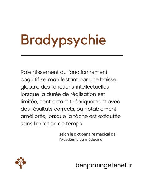 Le mot du mois : bradypsychie
