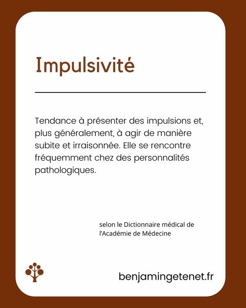 Le mot du mois : impulsivité, du symptôme à l’accompagnement